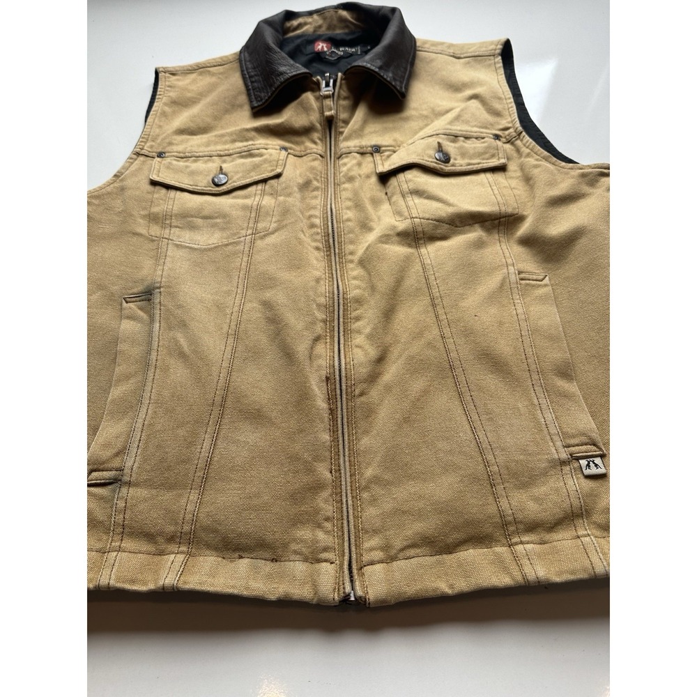 Kakadu Traders Australia Kelly Concealed Carry Vest Men L Brown Canvas - Picture 6 of 12